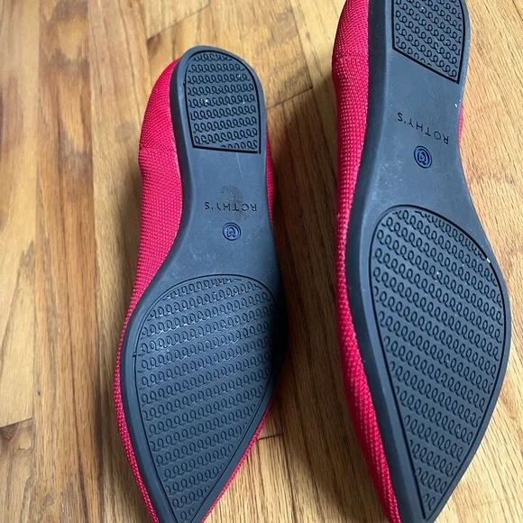 Rothy's Red Flats Classic Design - Picture 2 of 4